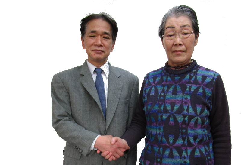 松村元市議と握手